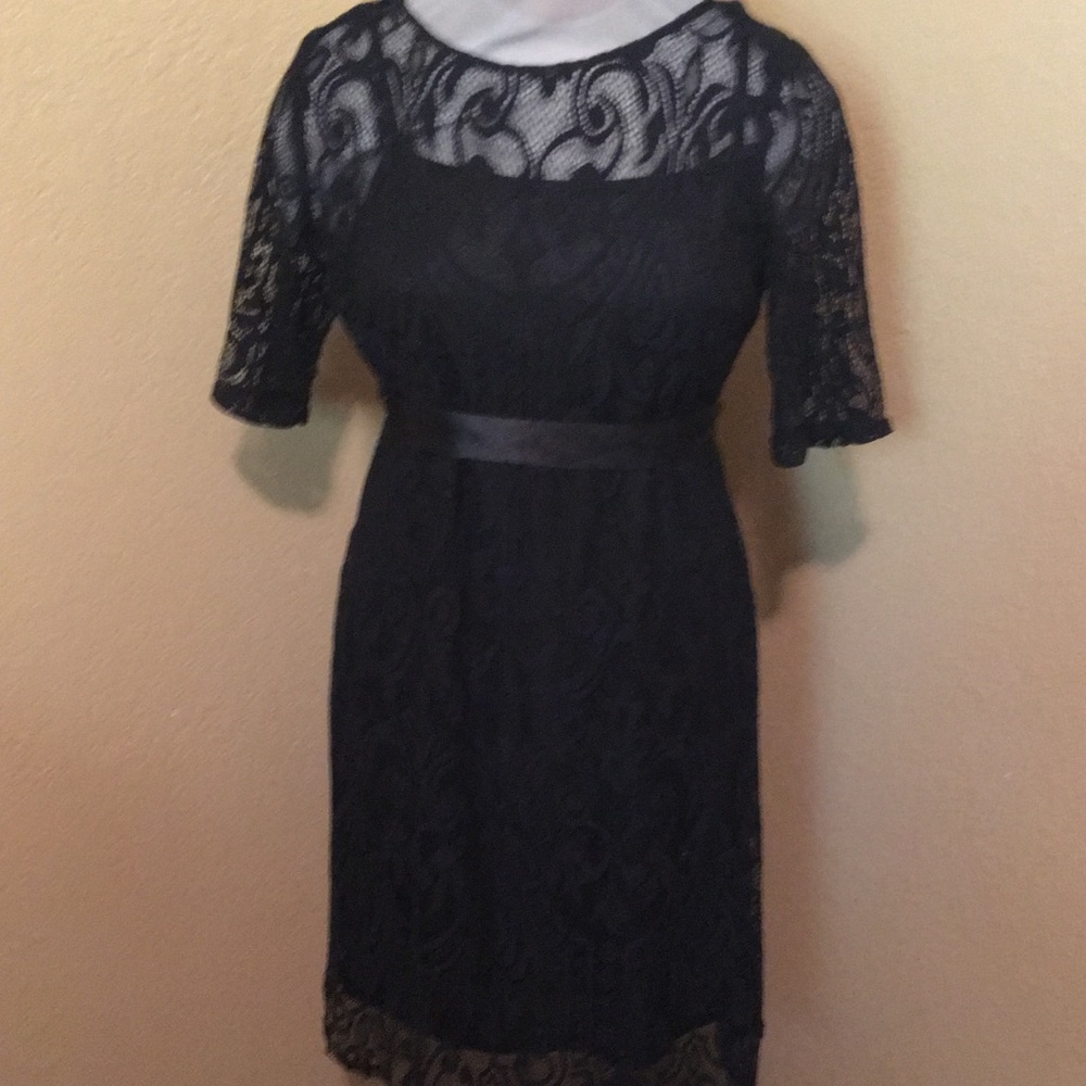 Motherhood Maternity Black Lace Dress S